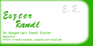 eszter randl business card